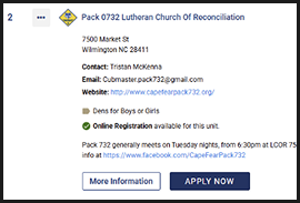 Find Pack 0732 in the list.